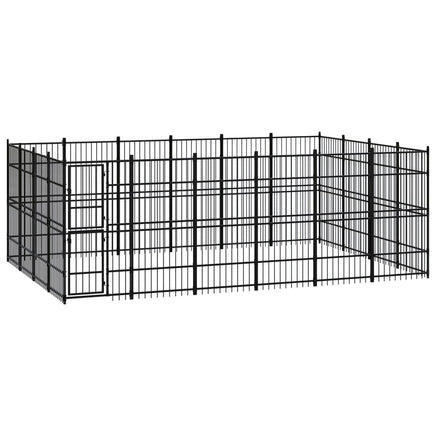Outdoor Dog Kennel Steel 22.12 m²