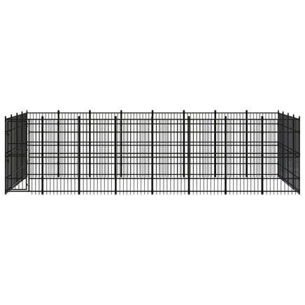 Outdoor Dog Kennel Steel 29.49 m²
