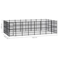 Outdoor Dog Kennel Steel 29.49 m²