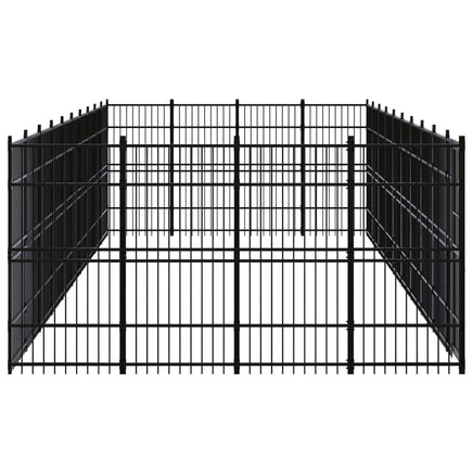 Outdoor Dog Kennel Steel 36.86 m²