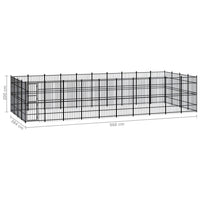 Outdoor Dog Kennel Steel 36.86 m²