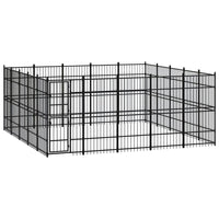 Outdoor Dog Kennel Steel 23.04 m²