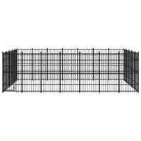 Outdoor Dog Kennel Steel 32.26 m²