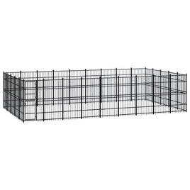 Outdoor Dog Kennel Steel 41.47 m²