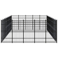 Outdoor Dog Kennel Steel 41.47 m²