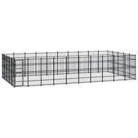 Outdoor Dog Kennel Steel 46.08 m²