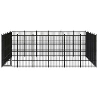 Outdoor Dog Kennel Steel 33.18 m²