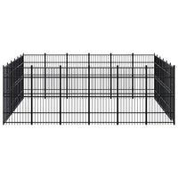 Outdoor Dog Kennel Steel 33.18 m²