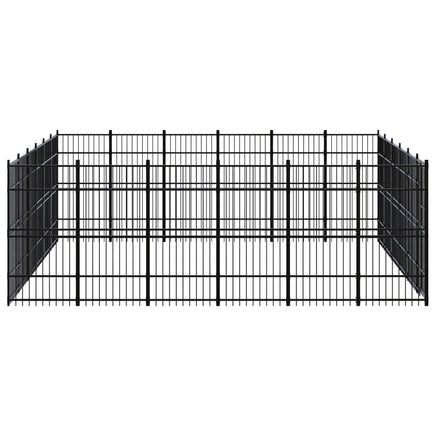 Outdoor Dog Kennel Steel 33.18 m²