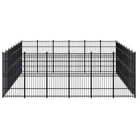 Outdoor Dog Kennel Steel 44.24 m²