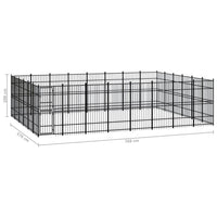 Outdoor Dog Kennel Steel 44.24 m²