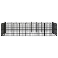 Outdoor Dog Kennel Steel 49.77 m²
