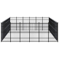 Outdoor Dog Kennel Steel 49.77 m²