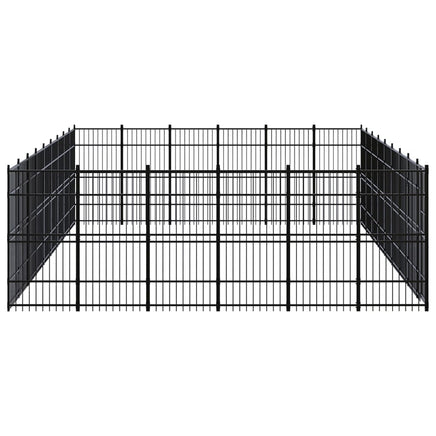 Outdoor Dog Kennel Steel 49.77 m²