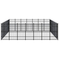 Outdoor Dog Kennel Steel 51.61 m²