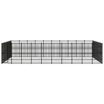 Outdoor Dog Kennel Steel 64.51 m²