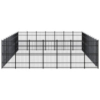 Outdoor Dog Kennel Steel 64.51 m²