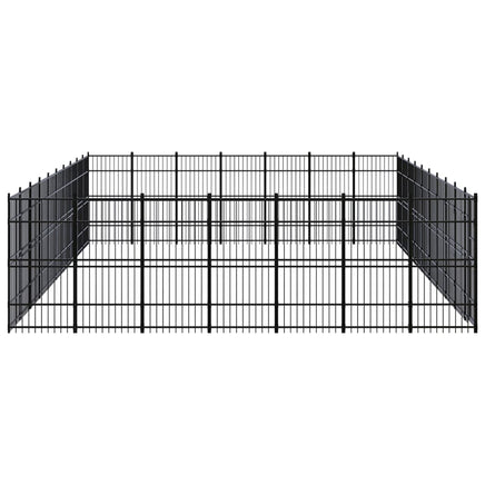 Outdoor Dog Kennel Steel 64.51 m²