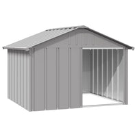 Dog House Grey 116.5x103x81.5 cm Galvanised Steel
