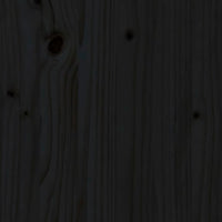 Sideboard Black 70x35x80 cm Solid Wood Pine