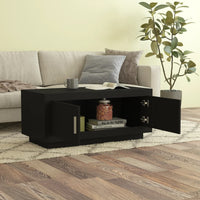 Coffee Table Black 102x50x45 cm Engineered Wood