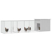 Chicken Cage Grey 400x91x100 cm Galvanised Steel