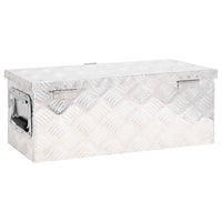 Storage Box Silver 60x23.5x23 cm Aluminium