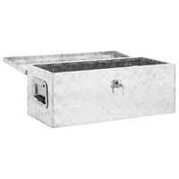 Storage Box Silver 70x31x27 cm Aluminium