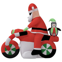Christmas Inflatable Santa on Motorcycle LED 158 cm