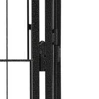 28-Panel Dog Playpen Black 50x100 cm Powder-coated Steel