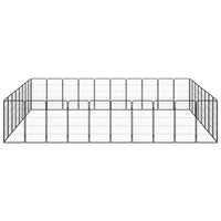 36-Panel Dog Playpen Black 50x100 cm Powder-coated Steel