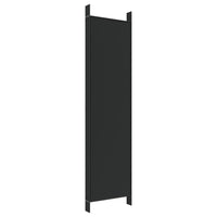 6-Panel Room Divider Black 300x200 cm Fabric