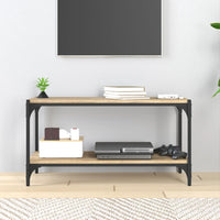 TV Cabinet Sonoma Oak 80x33x41 cm Engineered Wood and Steel