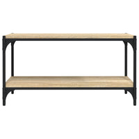 TV Cabinet Sonoma Oak 80x33x41 cm Engineered Wood and Steel