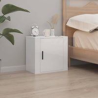 Wall-mounted Bedside Cabinets 2 pcs High Gloss White 50x30x47cm