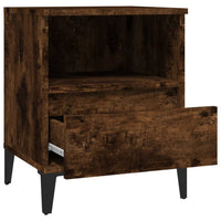 Bedside Cabinet Smoked Oak 40x35x50 cm