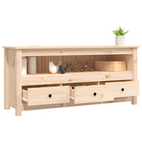TV Cabinet 114x35x52 cm Solid Wood Pine