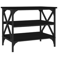 Side Table Black 55x38x45 cm Engineered Wood