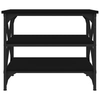 Side Table Black 55x38x45 cm Engineered Wood