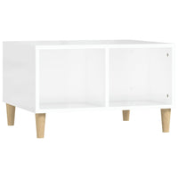 Coffee Table High Gloss White 60x50x36.5 cm Engineered Wood