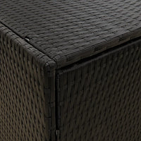 Garden Storage Cabinet Black 100x55.5x80 cm Poly Rattan