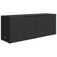 Garden Storage Cabinet Black 198x55.5x80 cm Poly Rattan