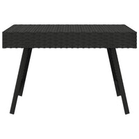 Foldable Side Table Black 60x40x38 cm Poly Rattan
