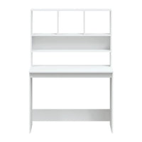 Desk with Shelves White 102x45x148 cm Engineered Wood