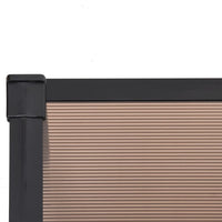 Door Canopy Black 152.5x90 cm Polycarbonate