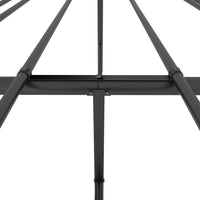 Metal Bed Frame Black 153x203 cm queen
