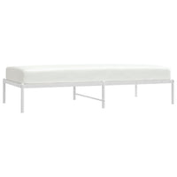 Metal Bed Frame White 92x187 cm Single