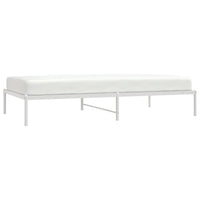 Metal Bed Frame White 107x203 cm