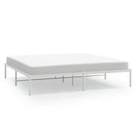 Metal Bed Frame White 183x203 cm King