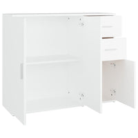 Sideboard White 91x29.5x75 cm Engineered Wood